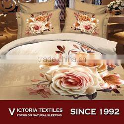 chocolate color rose pattern print bedding sets fabric rolls home textiles set