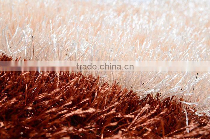 2015 New 9cm Long pile Luxury Polyester silk acrylic shaggy rugs and carpets