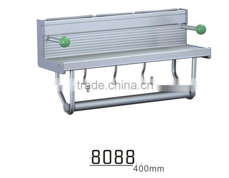 Wall Mounted Rustic Black Metal Kitchen Spice Rack & Paper Towel Holder / Bathroom Basket & Towel Bar