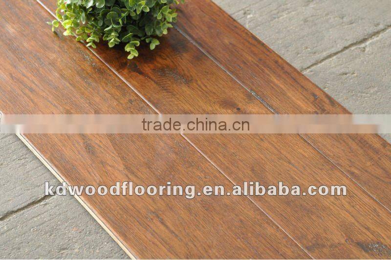 Multilayer Hand scraped American hickory enginnered flooirng