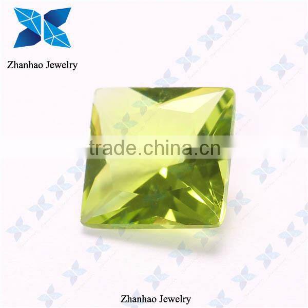 Lab created peridot color gemstone market prices for glass jewlery