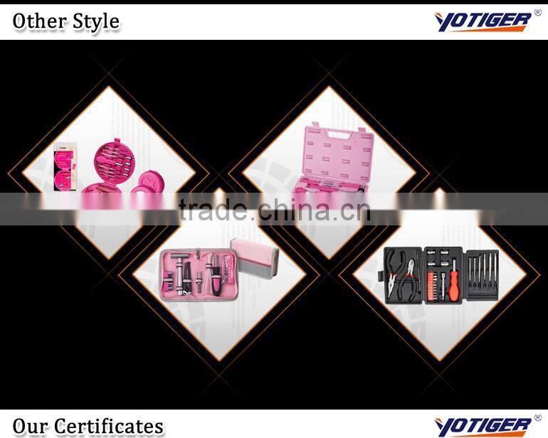 26Pcs Folding Ladies Pink Tool Kit, Pink Hand Tool Kit