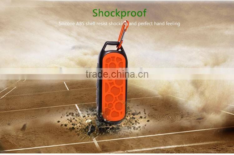 2016 Portable Waterproof outdoor wireless stereo Bluetooth 3.0 Shower speaker With one-key callback