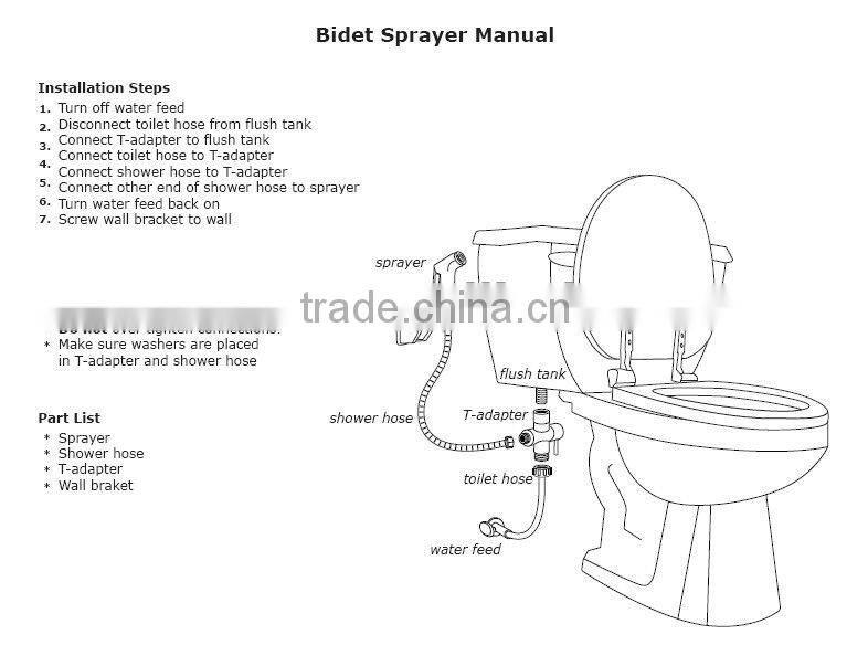 Hand Held Bidet Sprayer, Premium Stainless Steel Diaper Sprayer Shattaf - Complete Set for Toilet, Hand Sprayer for Bidet Toilet