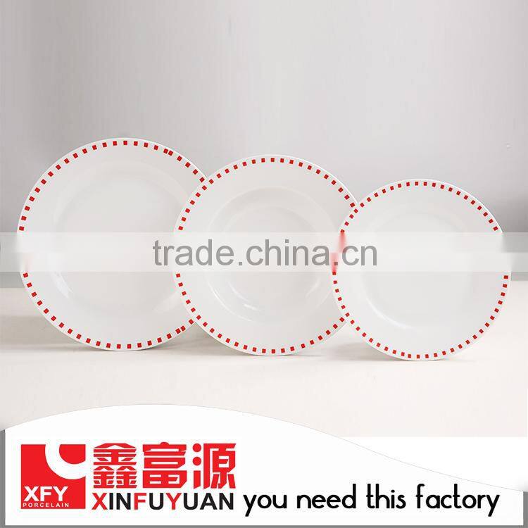 Wholesale products china round White Porcelain Dinner Set