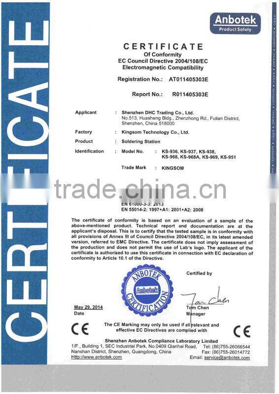 Lead free pcb soldering station KS-936 with soldering iron and different tips