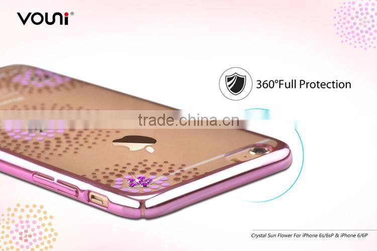 2017 Cell Phone Trending Products Crystal Electroplating PC Back Cases Cover For Iphone 6 6S 6 Plus