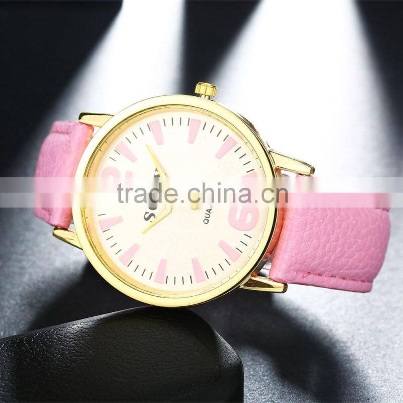 Hot pink wristwatch fashion women watch