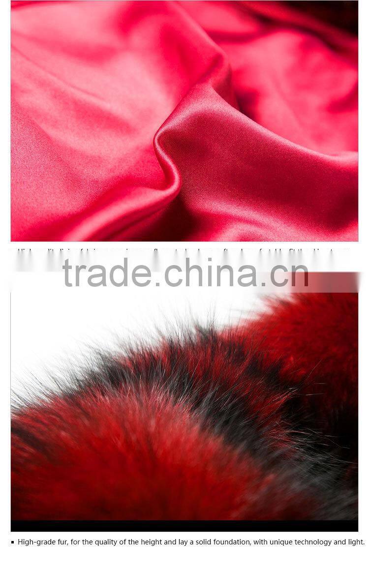 Fashion mink fur coats with fox collar jackets