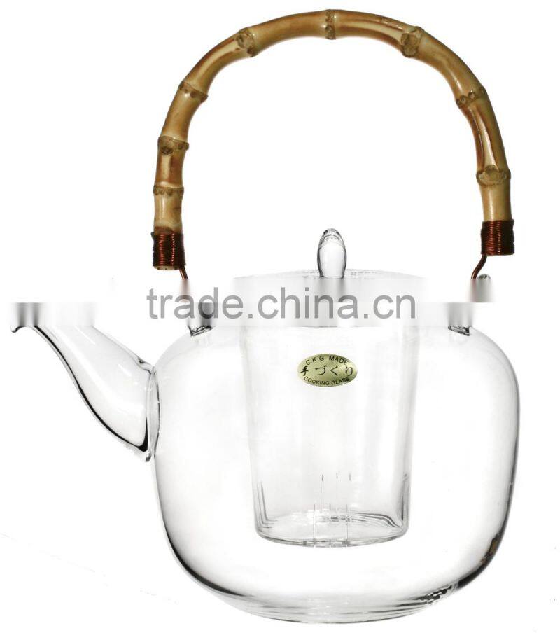 clear glass large tea kettle