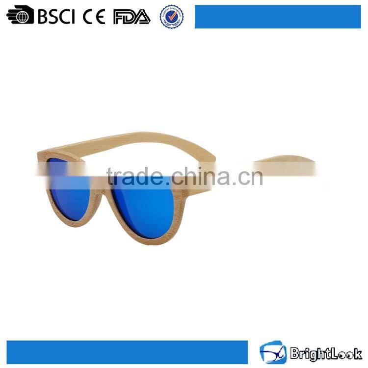 China wholesale factory eagle eye frame bamboo polarized wood sunglasses