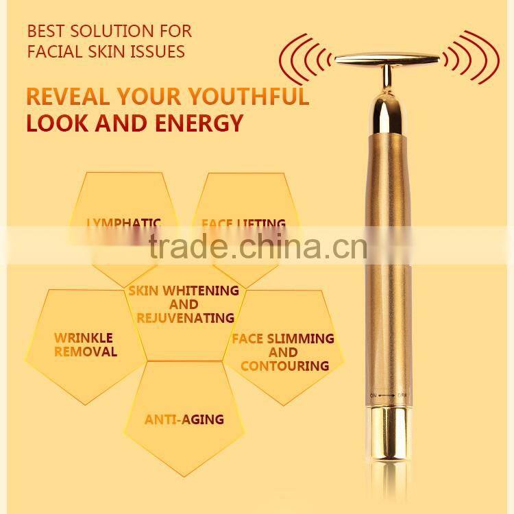 2016 Wholesale New Gold Facial Roller Massage