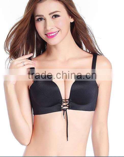 push up self-adhesive cloth silicone bra ladies sexy panty and bra sets