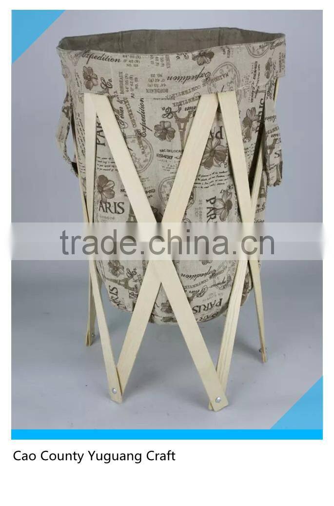 Good Quality Foldable canvas laundry basket with handles