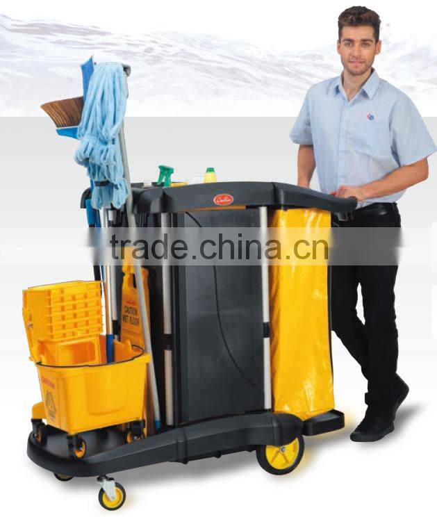 Cleaning trolley, hotel housekeeping maid cart trolley