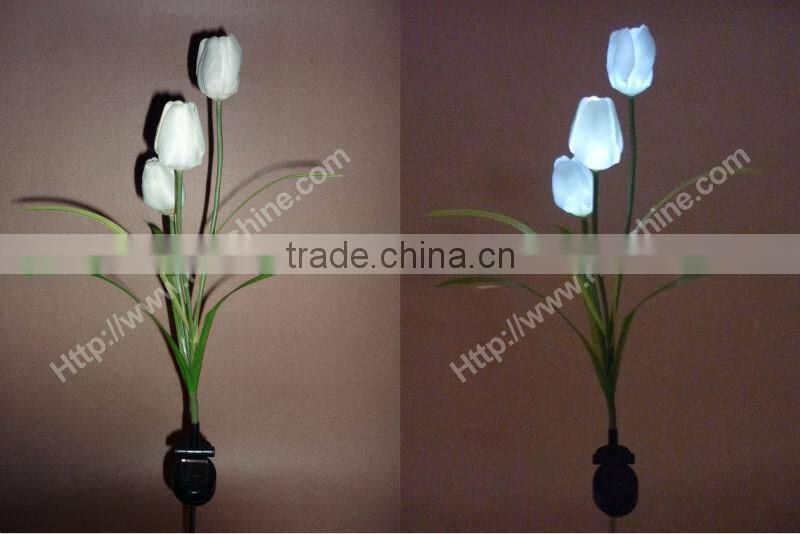 factory price nice design waterproof led solar tulip garden light