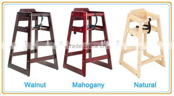 cheap modern comfortable EN14988 solid wood baby restaurant high chair