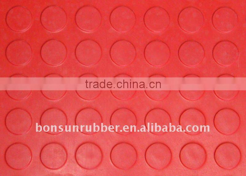from 3mm to 6mm thickness Coin Round pattern Rubber Floor matting