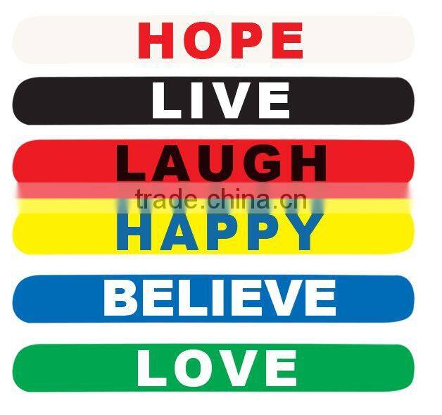 Promotional Fashion Colorful Silicone Slap Wristband