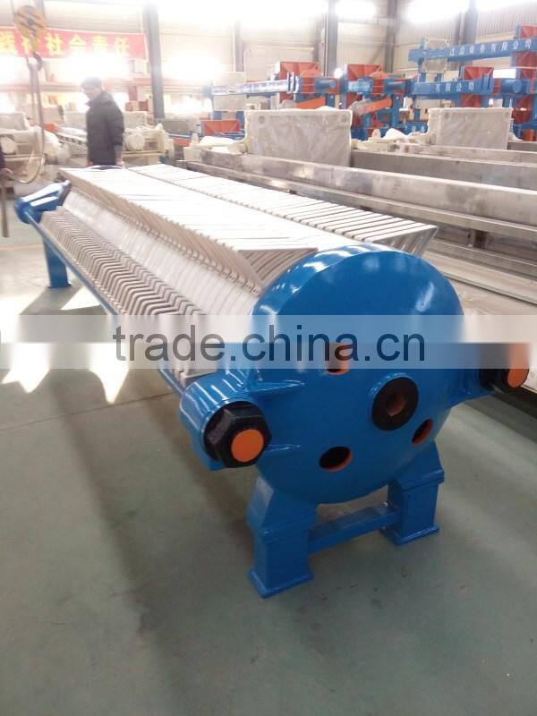 800 round plate filter press main for kaolin and stone wastewater solid-liquid separation