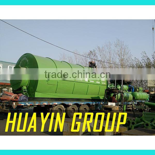 the newest generation factory direct 20T waste tyre pyrolysis to oil machine with cooling discharging system