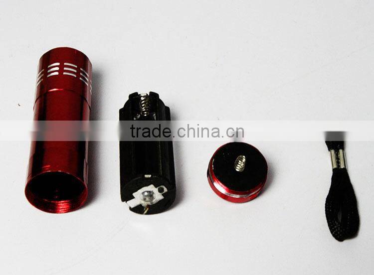 9 led flashlight cheap flashlight 3xAAA batteries aluminium flashlight