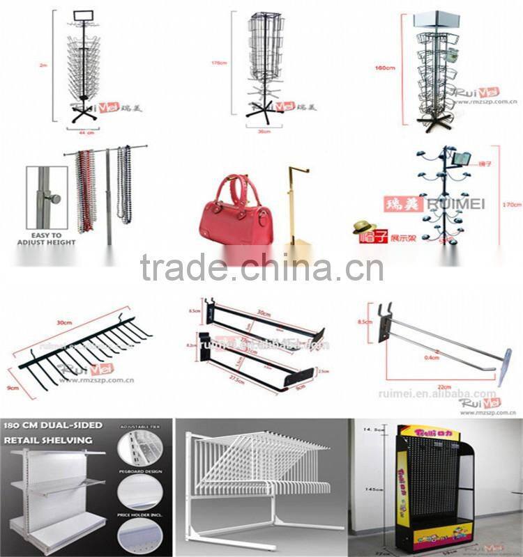 Free-standing 360-degrees 4-side rotating wire grid display rack