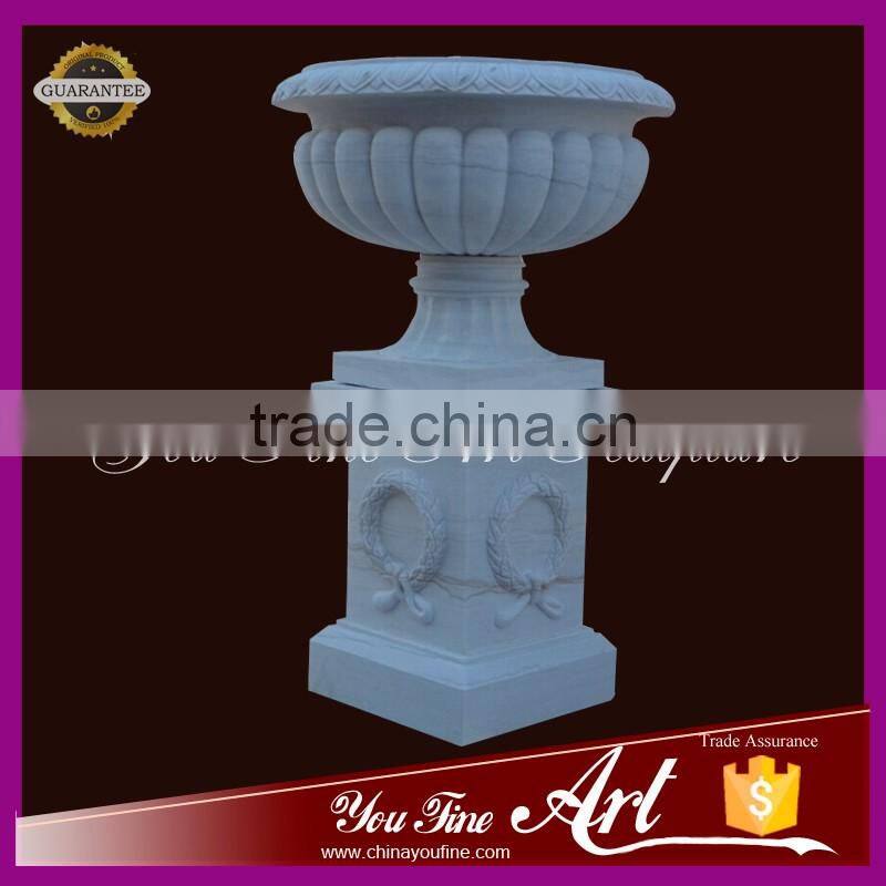 high quality handcarved marble flower pot