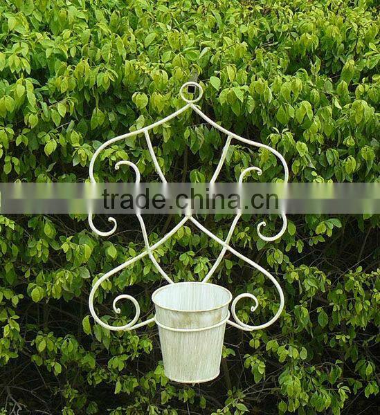 Light Weight Vintage Classical Home Decorative Antirust Metal Wall Planter Garden Pots