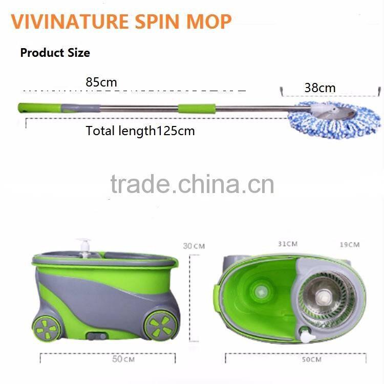 360 spin mop to easy portable with wheels