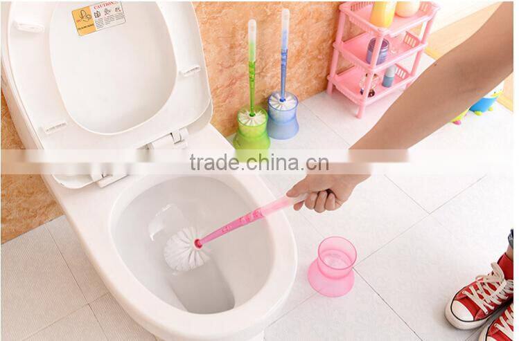 Q096 family bathroom curved handle toilet brush with holder