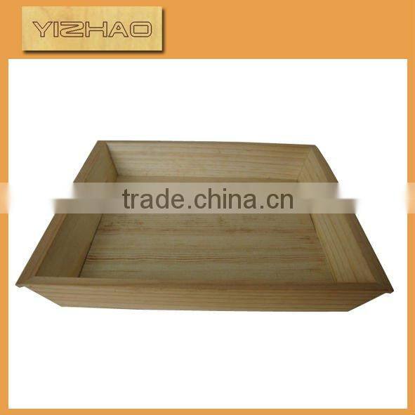 Hot Sale FSC Antiuqe homemade disposable wood bamboo serving fast food bed tray