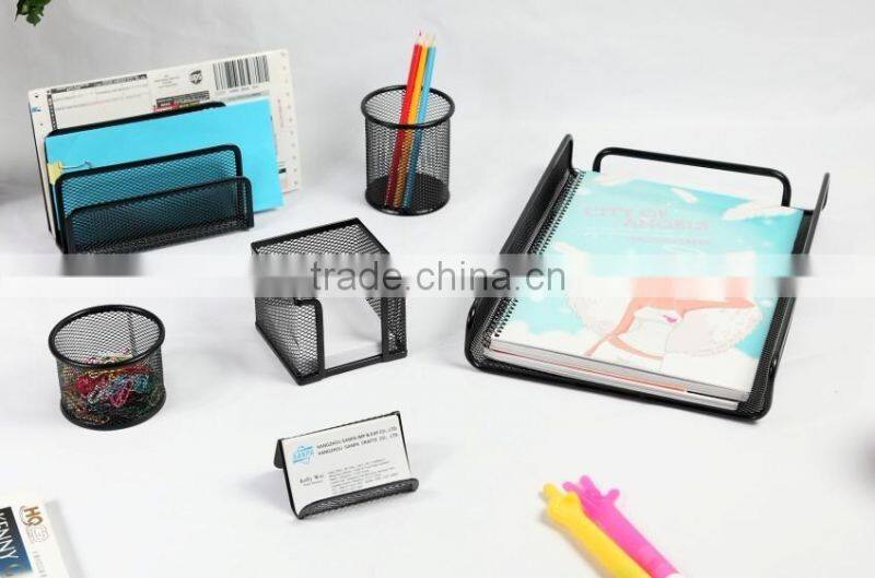 Metal Wire Mesh Desk Organizer Office Stationery Set Of 6 pcs/Office Table Set