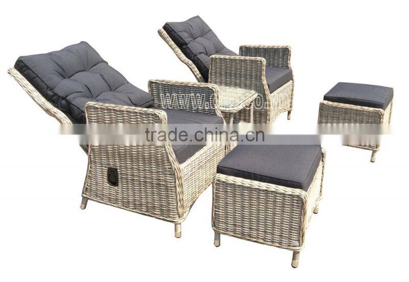 Poly Rattan Garden Relax Chair Sets