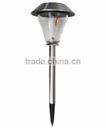 4pk Stainless Steel Solar Garden Lawn LED Path Light