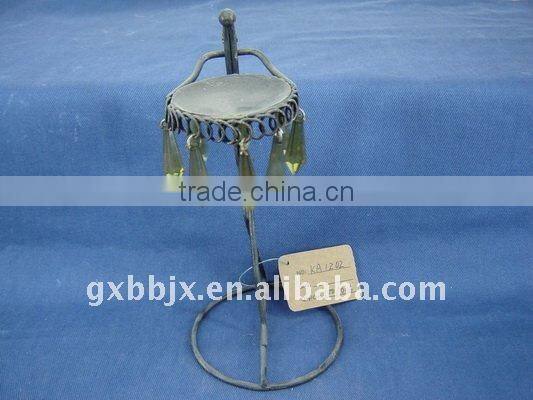 Blue pearl black wire people shape decorative candlestick crafts