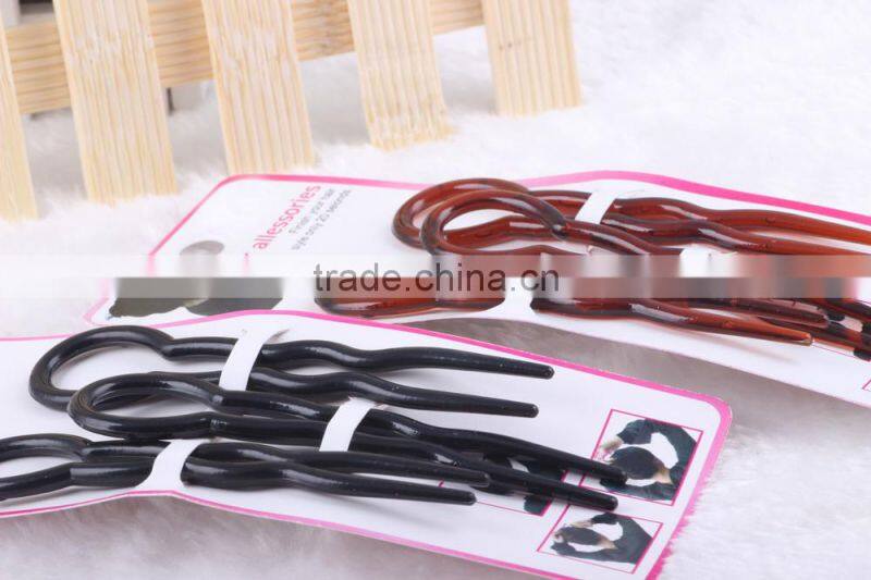 Plastic hairpin lastic hairpin hair maker lucky hair style maker tools fat plug wave plate first hairpin 3 hair accessory