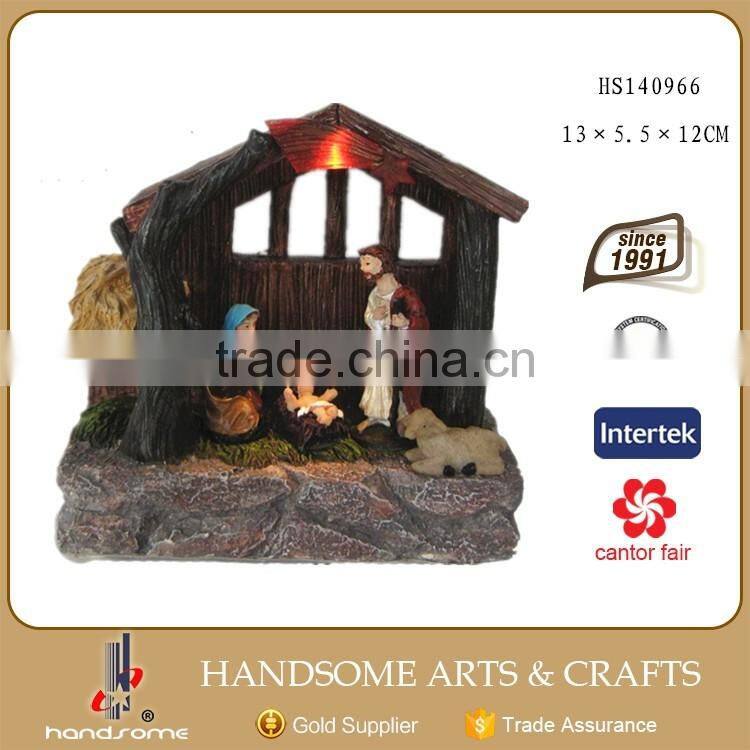 5 Inch Resin Handmade Craft Christmas Led Light Village House