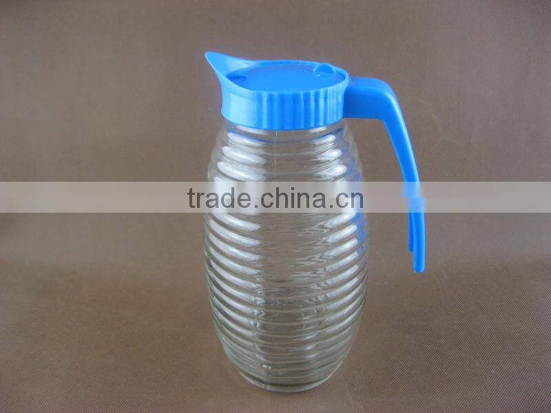 with Plastic Lid and Handle 1.5L Glass Water Jug
