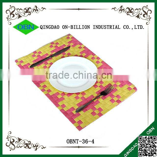 Modern design plastic pp woven table mat