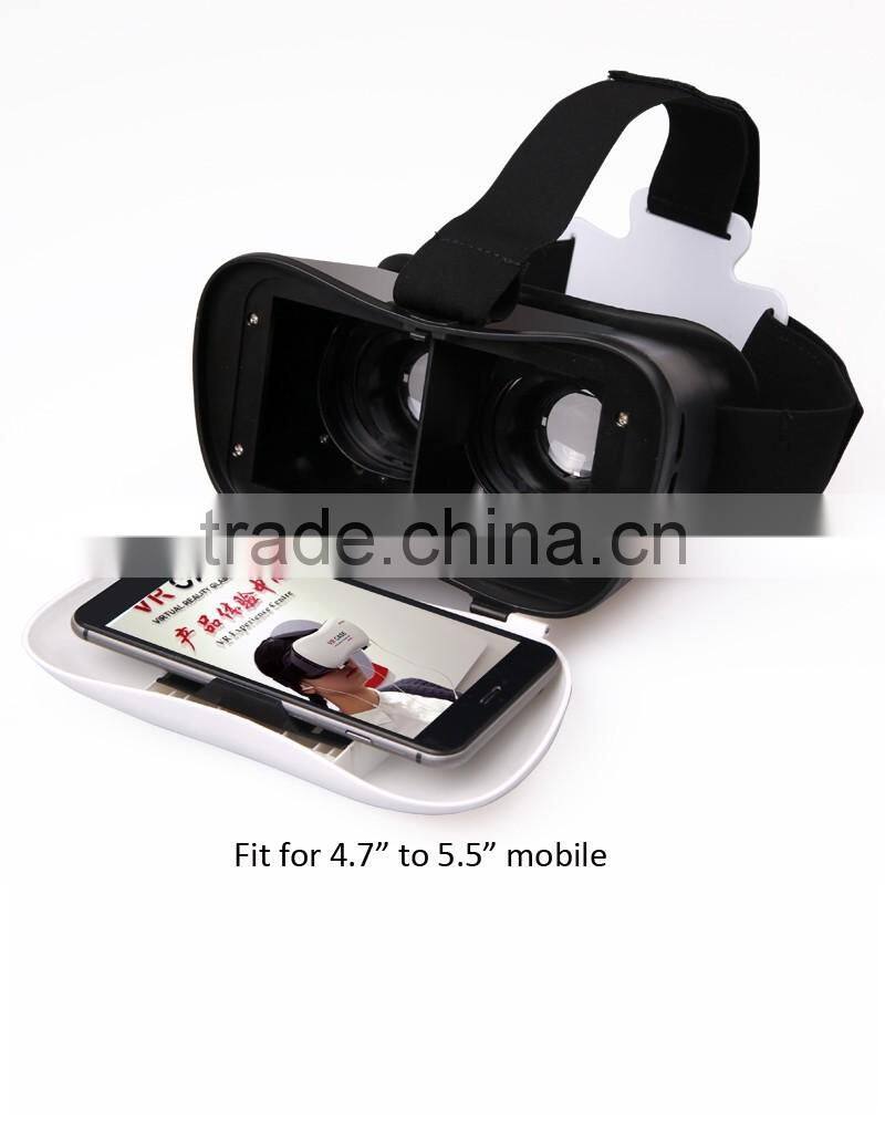 3D VR Virtual Reality Headset 3D Glasses Adjust Cardboard VR BOX For 3.5~6.0" Smartphones