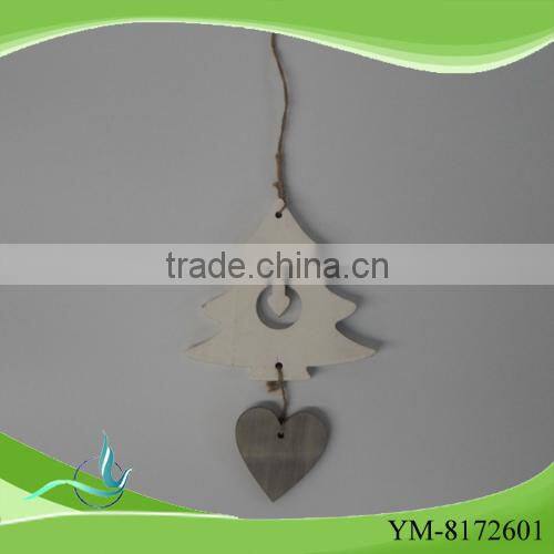 Christmas wood heart home decoration with factory price
