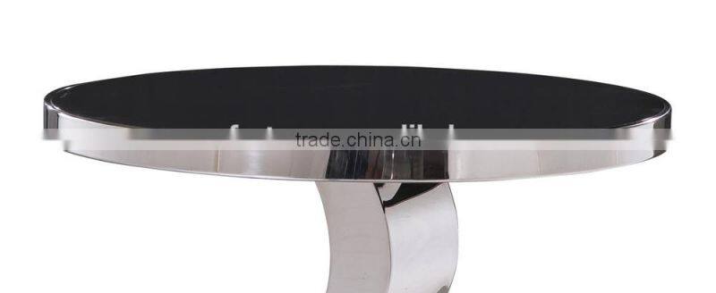 C04 Modern round mirror sofa side coffee table