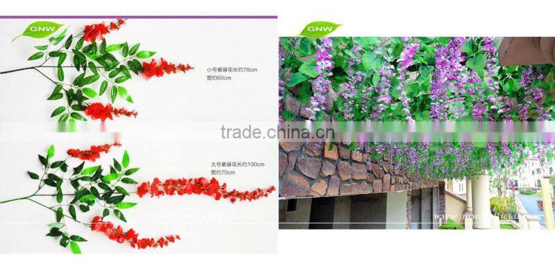 GNW FLV07 Artificial Plastic Wisteria Flower Vine Wedding Flower Garland