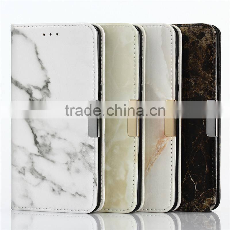 Noble design high quality marble PU card bumper/pocket cell phone case for Huawei