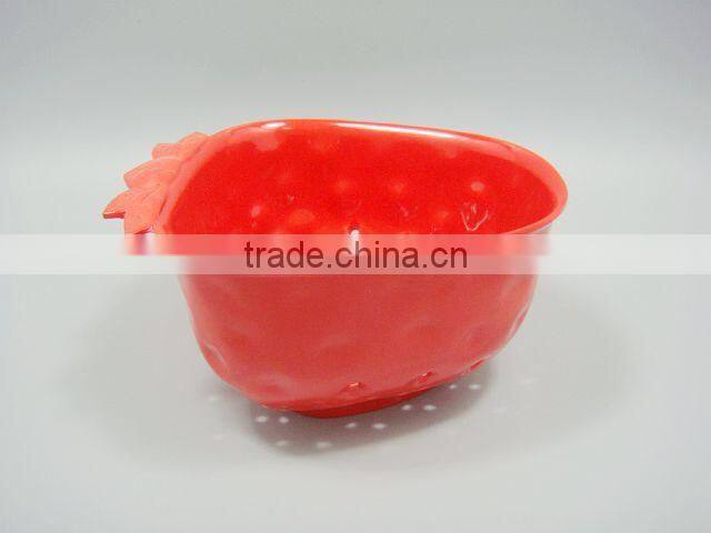 Red Color Strawberry Shaped Melamine Colander