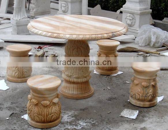 garden decor stone carving marble outdoor marble table