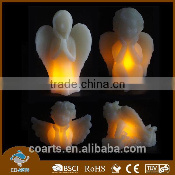 Holy angel shape led memorial candle