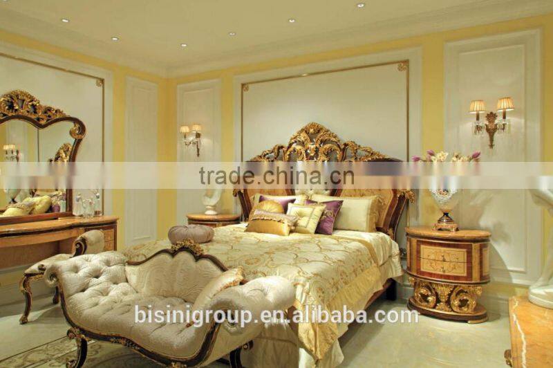 New Arrival Well Design Italian Style Snow White Carving Four Poster Bed BF12-04244b