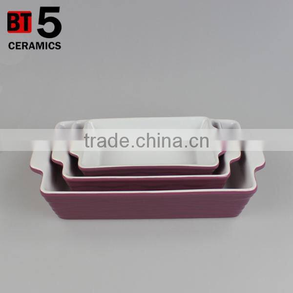 Ceramic Colorful Nice Oven Oblong Baking Tray